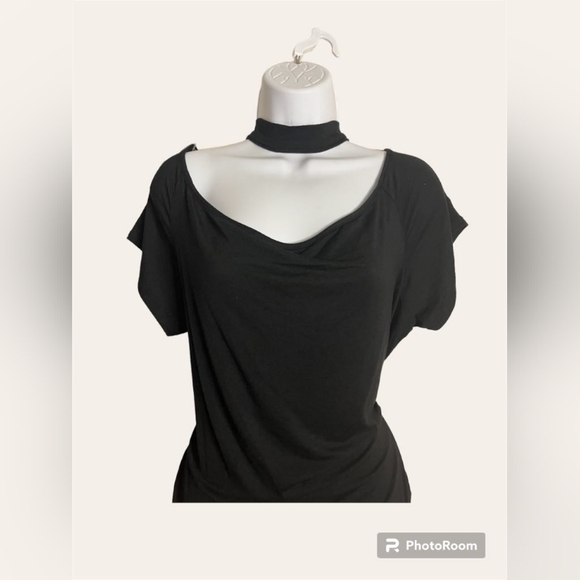 Black Ashley Stewart Choker Bodysuit - Picture 2 of 6